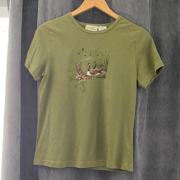 Penmans Tops - Olive Green Canada Goose Graphic Short Sleeve Tee